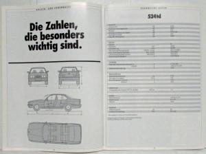 1988 BMW 524td Sales Brochure Highlights Through Loading - German Text