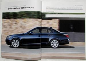 2009 BMW 5 Series Sedan Prestige Sales Brochure