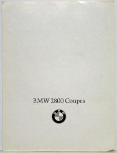1970 BMW 2800 Coupes Sales Folder