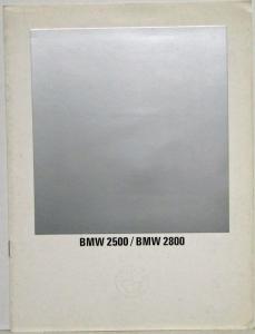 1969 BMW 2500 and 2800 Sales Brochure - German Text