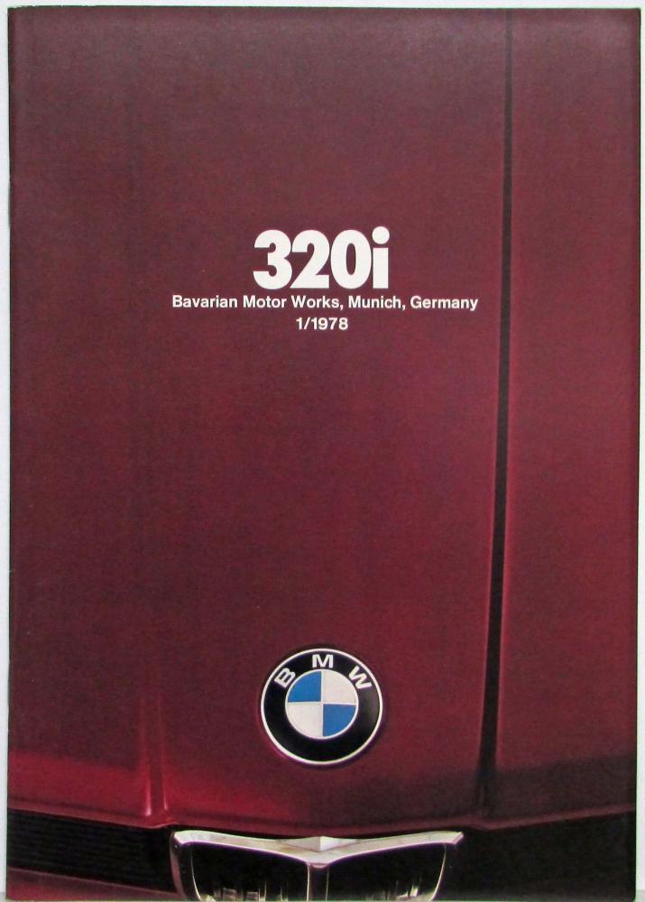 1978 BMW 320i Successor to the Car that Started a Cult Sales Brochure