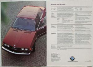 1978 BMW 320i Successor to the Car that Started a Cult Sales Brochure