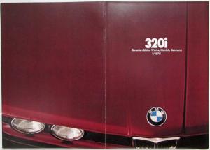 1978 BMW 320i Successor to the Car that Started a Cult Sales Brochure