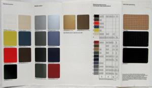 1979 BMW Color and  Upholstery Selections Dealer Sales Folder Brochure