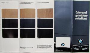 1979 BMW Color and  Upholstery Selections Dealer Sales Folder Brochure