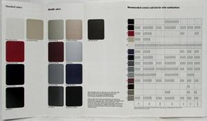 1985 BMW Color and  Upholstery Selections Dealer Sales Folder Brochure