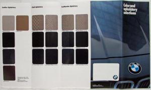 1985 BMW Color and  Upholstery Selections Dealer Sales Folder Brochure