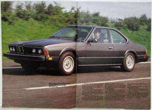 1980 BMW 633 CSi Sales Brochure