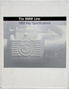 1989 BMW Line Key Specifications Sales Folder