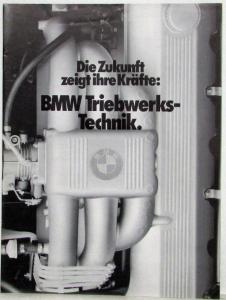 1981 BMW The Future Shows Its Strength Engine Technology Sales Brochure - German
