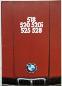1976 BMW 518 520 520i 525 528 Sales Brochure - French Text