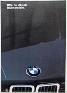 1985 BMW The Ultimate Driving Machine Sales Folder