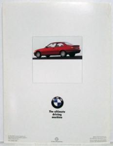 1992 BMW 3-Series Coupes Accessories Sales Folder