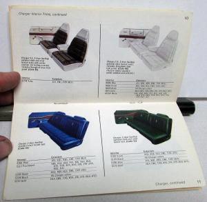 1974 Dodge Dealer Paint Chips Color Options Brochure Charger Challenger Dart