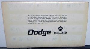 1974 Dodge Dealer Paint Chips Color Options Brochure Charger Challenger Dart