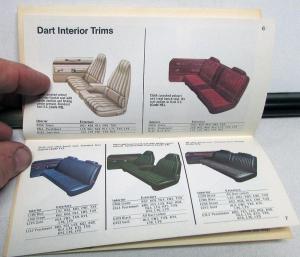 1975 Dodge Dealer Paint Chips Color Options Brochure Charger Dart Ramcharger