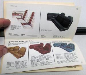 1975 Dodge Dealer Paint Chips Color Options Brochure Charger Dart Ramcharger