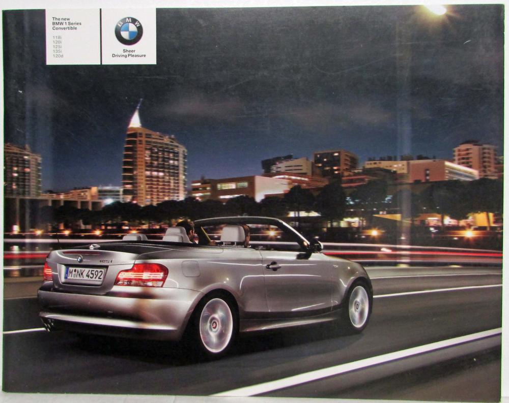 2008 BMW 1 Series Convertible Small Sales Brochure 118i 120i 125i 135i 120d