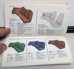 1977 Dodge Dealer Paint Chips Color & Trim Selector Salesmens Folder