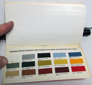 1977 Dodge Dealer Paint Chips Color & Trim Selector Salesmens Folder