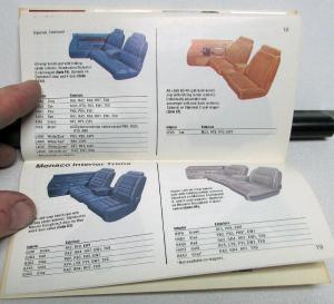 1978 Dodge Dealer Paint Chips Color & Trim Selector Salesmens Folder