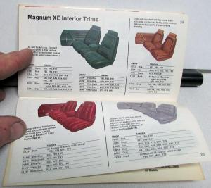 1978 Dodge Dealer Paint Chips Color & Trim Selector Salesmens Folder