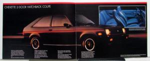 1983 Chevrolet Chevette Hatchback Coupe Scooter Sedan Facts Brochure CANADIAN