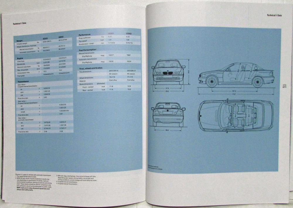 2004 BMW 3 Series Convertible Prestige Sales Brochure - 325Ci 330Ci