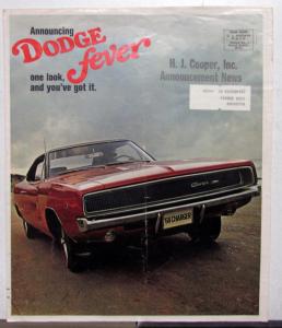 1968 Dodge Newspaper Insert Sales Ad Charger Monaco Polara Coronet Adventurer