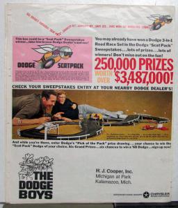 1968 Dodge Newspaper Insert Sales Ad Charger Monaco Polara Coronet Adventurer