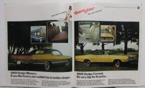 1969 Dodge Insert Sales Ad Dart Coronet Charger Monaco Polara Adventurer