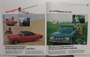 1969 Dodge Insert Sales Ad Dart Coronet Charger Monaco Polara Adventurer