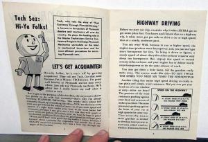 1949 Chrysler Dealer Promo Educational Brochure Fuel Economy & Planned Driving