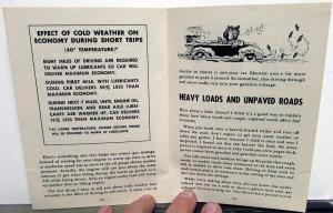 1949 Chrysler Dealer Promo Educational Brochure Fuel Economy & Planned Driving