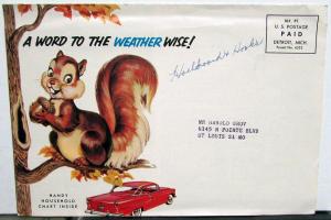 1955 Chevrolet Dealer Promotional Mailer 10 Point Safety Service & Highway Map