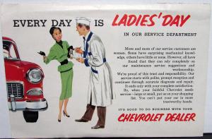 1955 Chevrolet Dealer Promotional Mailer 10 Point Safety Service & Highway Map