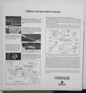 1970 Chrysler Trailer Towing Package Diagrams Options Brochure Tri-Fold XL