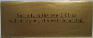 1994 Mercedes-Benz C-Class Promotional Information Mailed to Customers