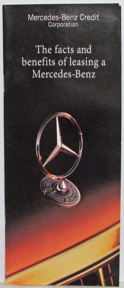 1992 Mercedes-Benz Corporation Facts and Benefits of Leasing Guide