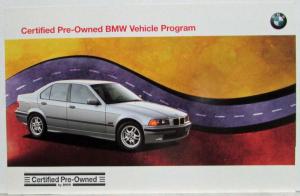 1999 BMW Certified Pre-Owned Vehicle Program Sales Folder