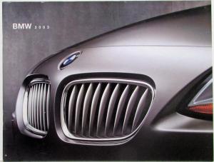 2003 BMW Full Lines Sales Brochure Z8 Z4 X5 3 5 7 Series M Cars