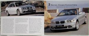 2003 BMW Full Lines Sales Brochure Alpina Roadster Z4 X5 3 5 7 Series M Cars