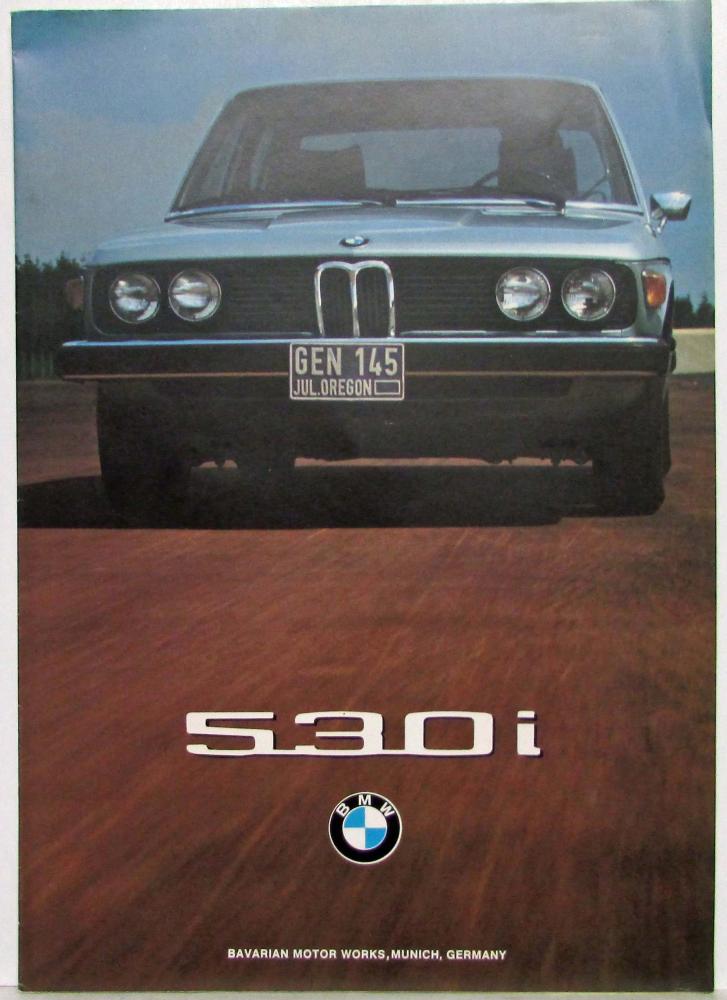 1975 BMW 530i Closer to an Airplane than an Automobile Sales Folder