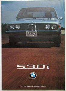 1975 BMW 530i Closer to an Airplane than an Automobile Sales Folder