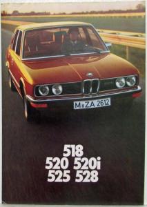 1976 BMW 518 520 520i 525 528 Sales Folder - German Text