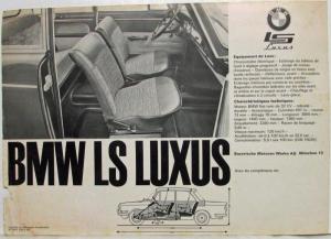 1965 BMW LS Luxus Spec Sheet - French Text