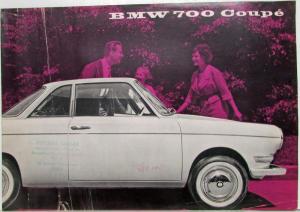 1960 BMW 700 Coupe and 700 Sales Brochure - French Text