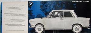 1960 BMW 700 Coupe and 700 Sales Brochure - French Text