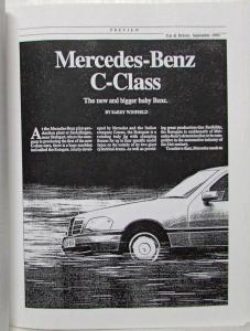 1999 Mercedes-Benz C-Class Bound Article Compilation