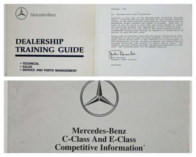 1993 Mercedes-Benz Dealership Training Guide with Competitive Info